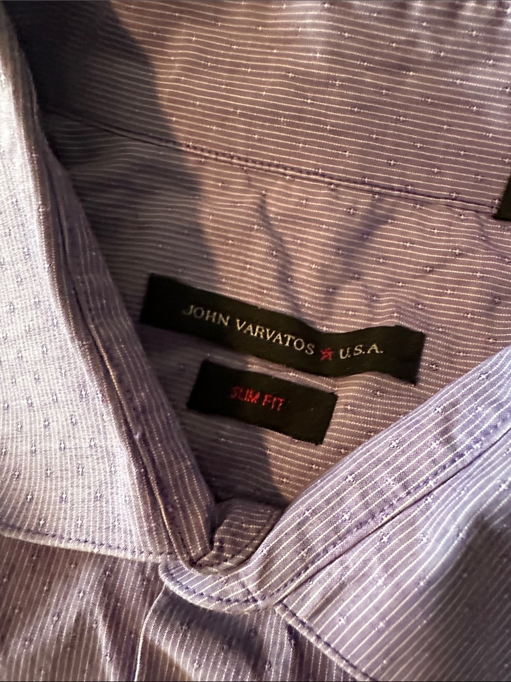 John Varvatos Lavender Pinstripe Dress Shirt